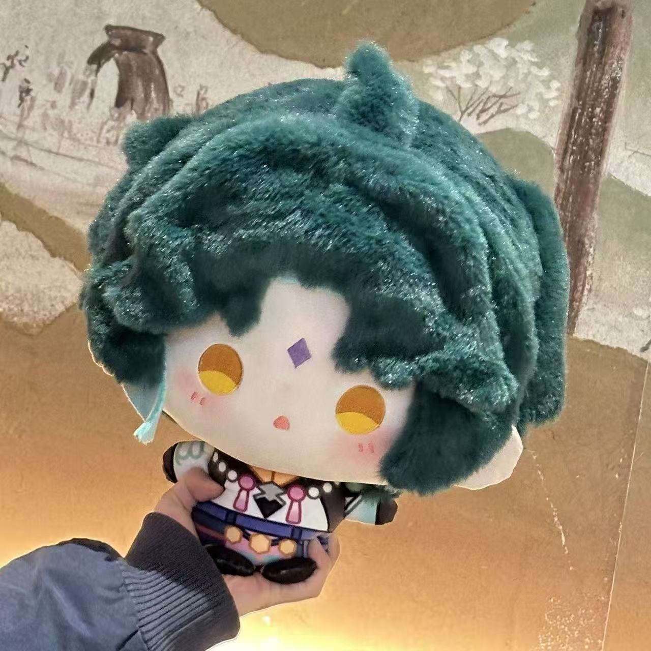 Genshin Impact Cotton Doll 35cm Xiao Big Head Plush Cotton Doll Birthday Gift