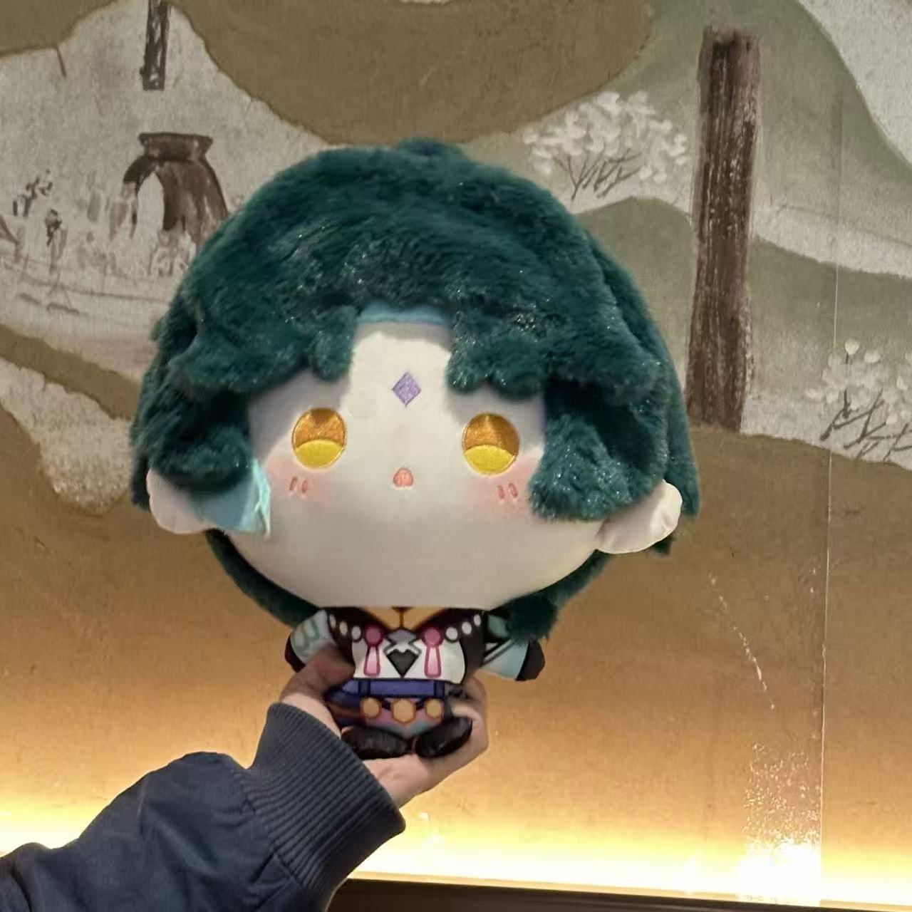 Genshin Impact Cotton Doll 35cm Xiao Big Head Plush Cotton Doll Birthday Gift