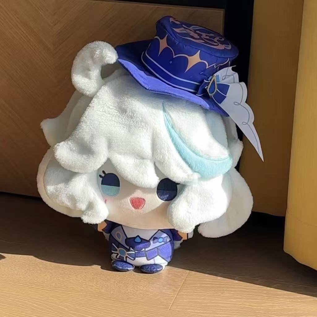 Genshin Impact Cotton Doll 35cm Furina Big Head Printed Soft Plush Toy