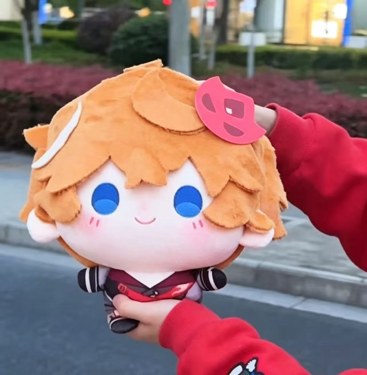 Genshin Impact Cotton Doll 35cm Childe Big Head Printed Soft Plush Toy