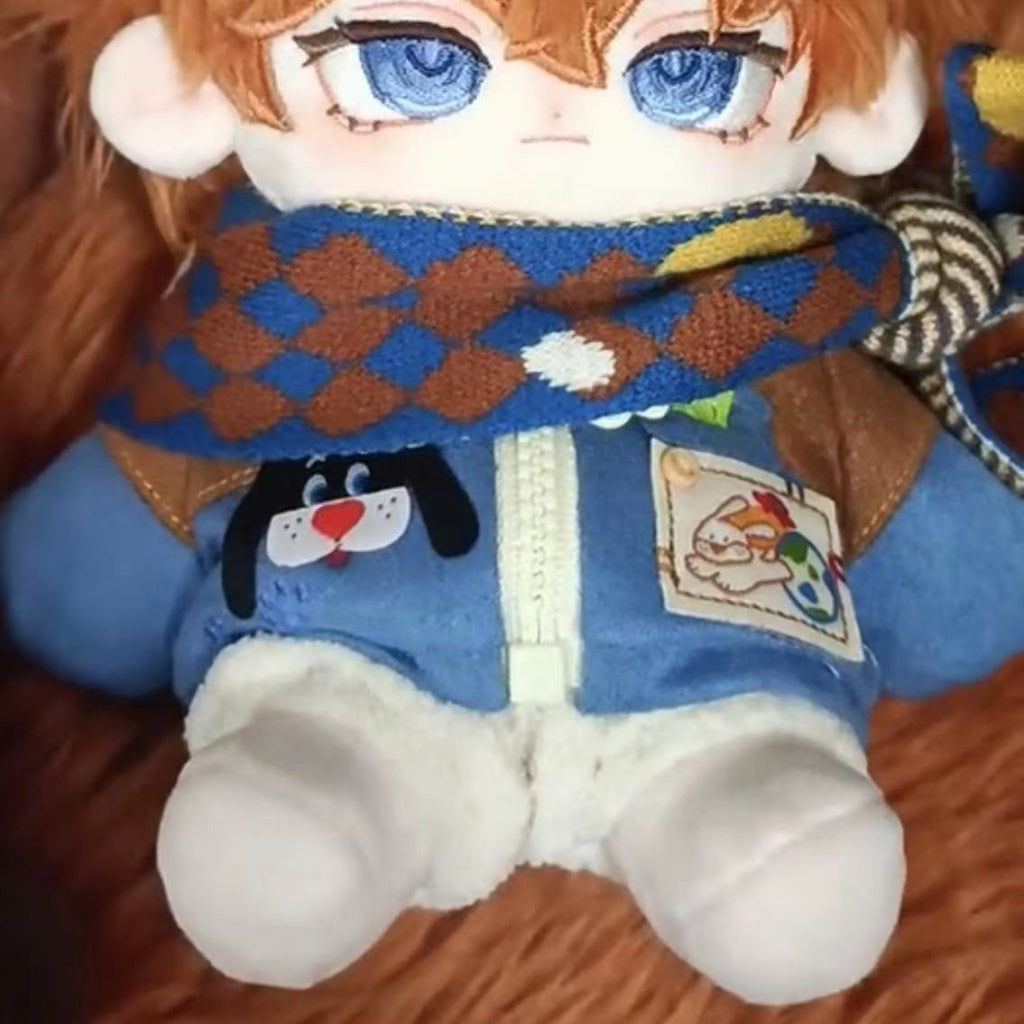 Anime Genshin Impact Doll Tartaglia 20cm Cotton Doll Plush Peripherals Dress-up Gift