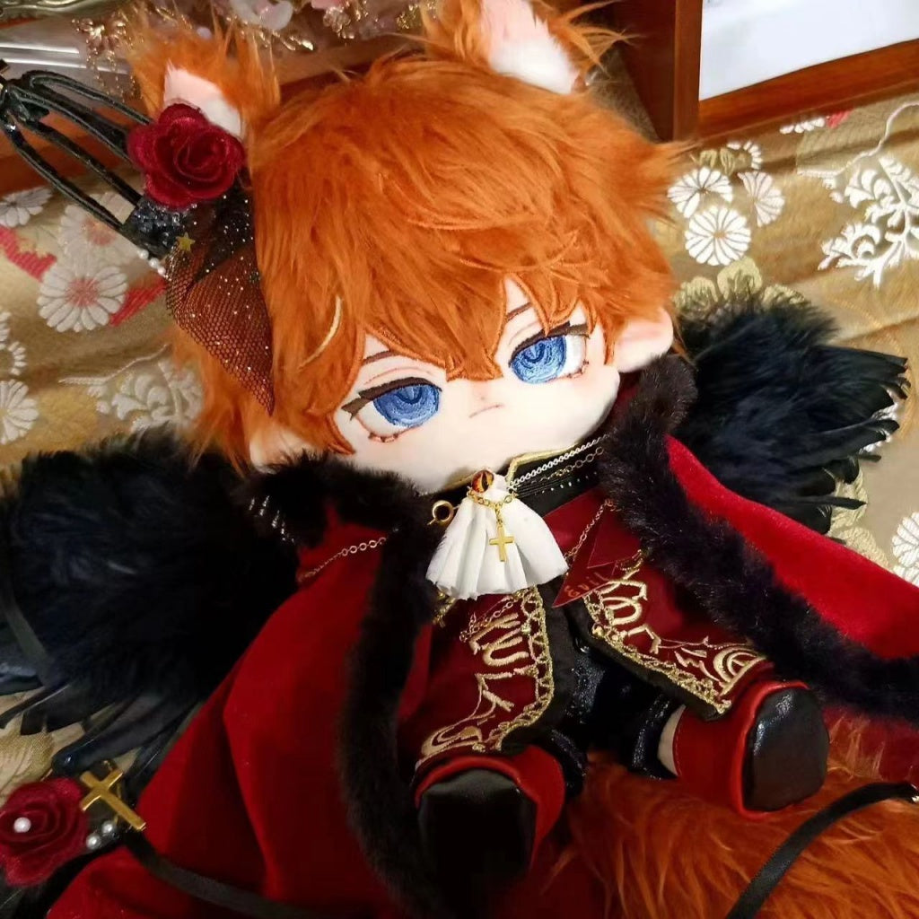 Anime Genshin Impact Doll Tartaglia 20cm Cotton Doll Plush Peripherals Dress-up Gift