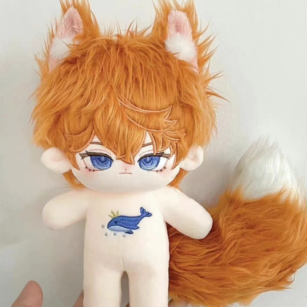 Anime Genshin Impact Doll Tartaglia 20cm Cotton Doll Plush Peripherals Dress-up Gift