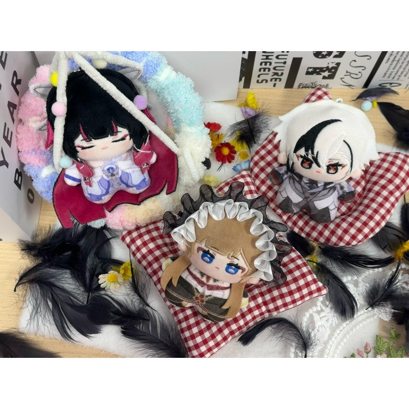 Genshin Impact 10cm Nui Nui Plush 10cm Keychain Il Capitano Columbina Arlecchino Scaramouche Pendant