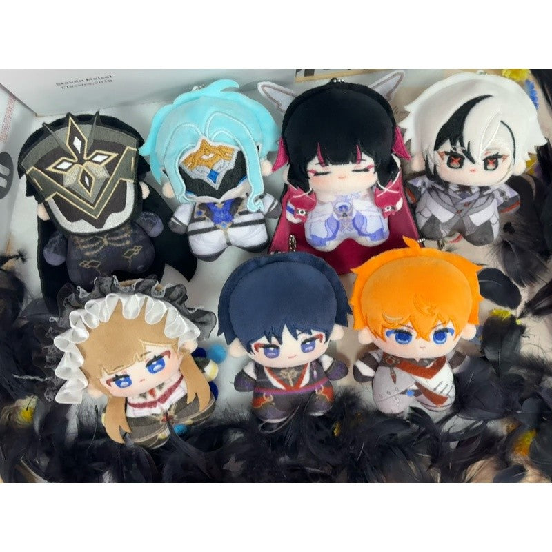 Genshin Impact 10cm Nui Nui Plush 10cm Keychain Il Capitano Columbina Arlecchino Scaramouche Pendant